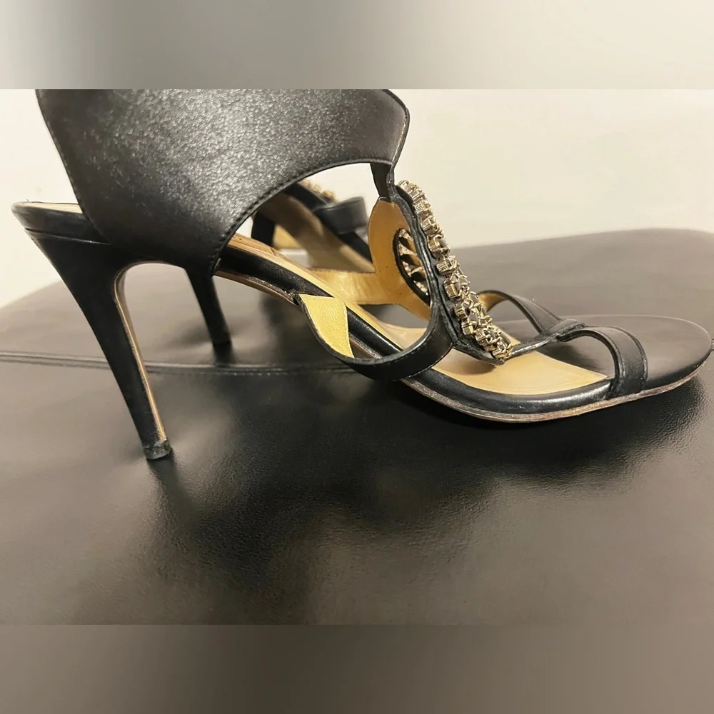 Valentino Black Heeled Sandals with Embellishments - Picture 3 of 6